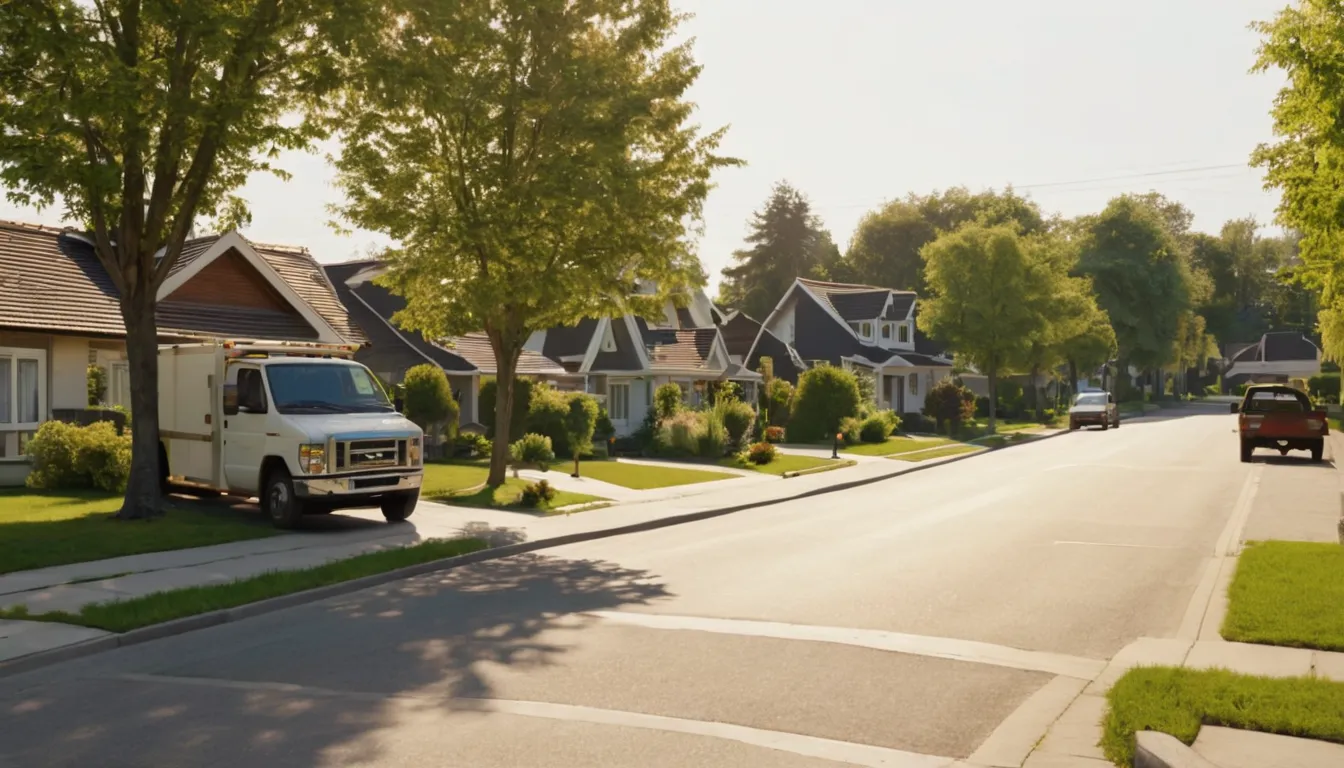 A residential street in the Scandia area with older frame homes and bungalows